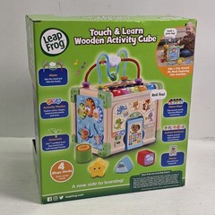 LeapFrog Touch & Learn Wooden Sounds Activity Cube Educational Toddler Toy New!