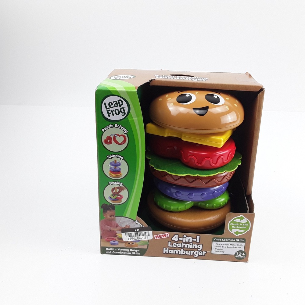 LeapFrog 4-in-1 Learning Hamburger Plastic Fabric Baby & Toddler Toys 12 Months+