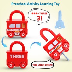 Montessori Learning Toys Sorting & Matching Locks and Keys Toddlers Sensory C…
