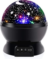 Kids Night Light Projector 360 Rotation 12 Colors Bedroom Lamp Gift Boys Girls
