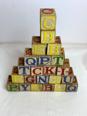 Educational 22 Wood Alphabet & Number Blocks, ABC Toy for Toddlers.