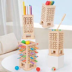 Montessori Wooden Object Permanence Box Drop Toy Fine Motor Skills Baby 6-12M