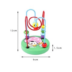Baby Montessori Educational Math Toy Kids Circles Bead Wire Maze Roller Coaster