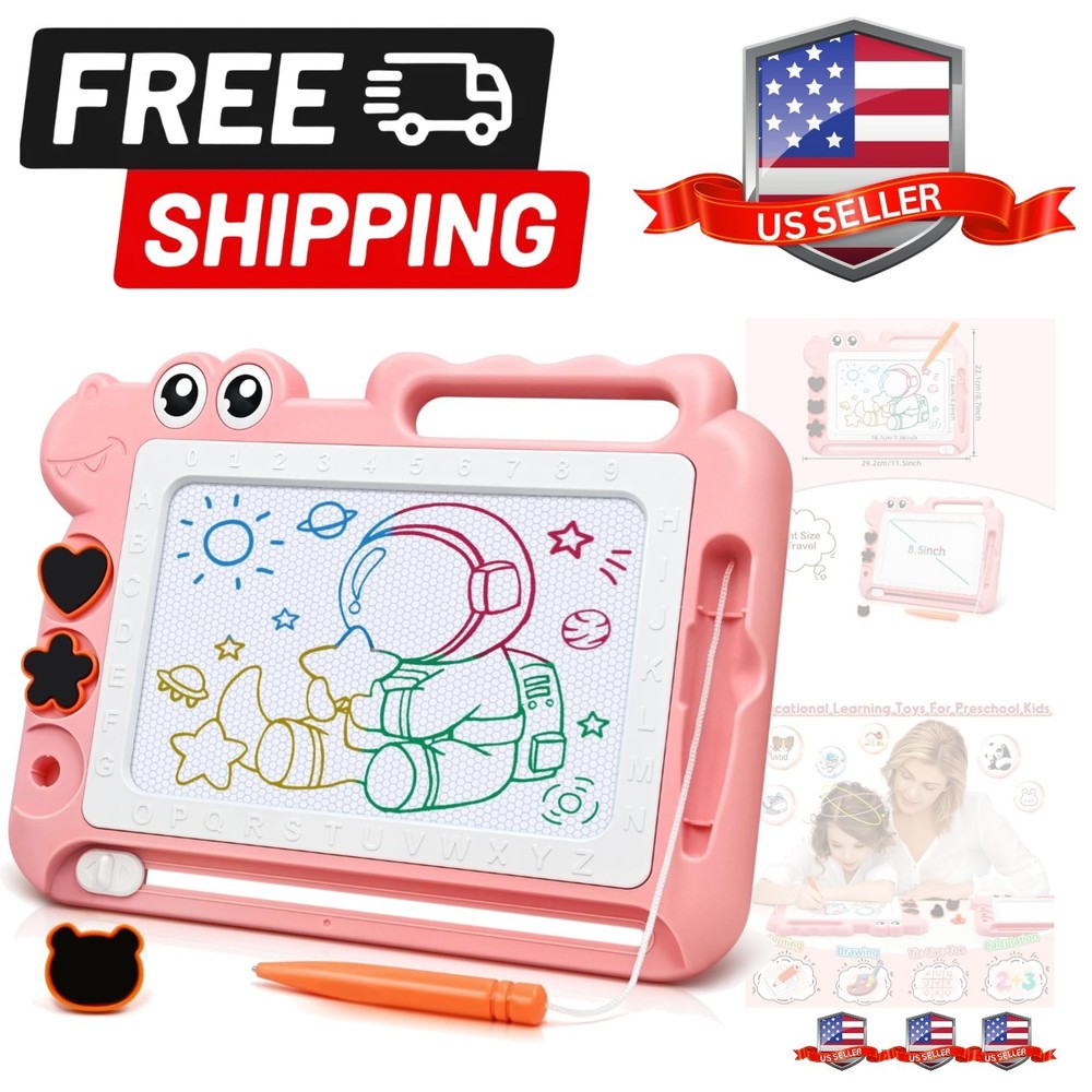 Magnetic Drawing Board Toddler Toys Gift for Girls Boys, Color Sketch Writing…