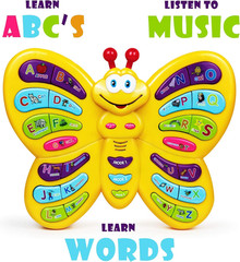 Preschool ABC Learning Toy, Interactive Educational Butterfly Toy for Toddlers,