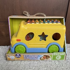 NIB Toddler Xylophone School Bus 9 Pieces, Bus Sorter Accessories