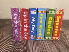 6 Piece Montessori Baby MINI Board Books w/ Realistic Pictures, Eric Carle books