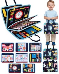 Montessori Busy Book for Toddlers, 8-Page Sensory Activity Book for Fine Moto…