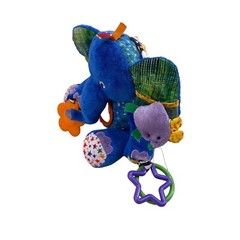 Eric Carle Blue Elephant Plush Baby Crib Toy Rattle Purple Mouse Teether