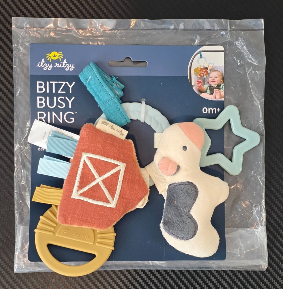 Itzy Ritzy Bitzy Busy Ring Farm Teething Activity Toy