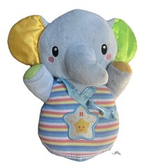 Vtech Glowing Lullabies Elephant Blue Soft Plush Soother Color Changing