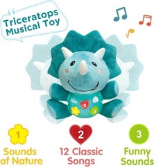 Baby Dinosaur Plush Toy Soft Light Music Infant Baby Shower Gift