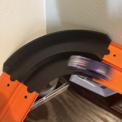 Curved Track Pieces 90 Degree double Turn with Hot Wheels, Double Racetrack
