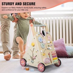 Wooden Baby Walker, Baby Push Walker, Push Walker Toys for Babies Learning to…
