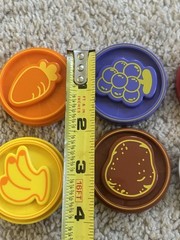 VTech Chomp & Count Dinosaur Toy Replacement Tokens Food Discs Coins Lot of 6
