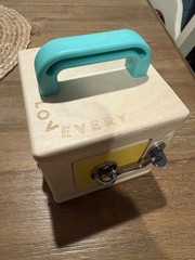 LOVEVERY Wooden Lock Box Latches Montessori Learning Toy from The Realist Box