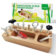 Montessori Toys for 3 4 5 Year Old, Montessori Screwdriver Board, Kids Wooden…
