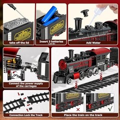 Christmas Train,Train Set for Kids Ages 4-8 Christmas Train Sets for Around