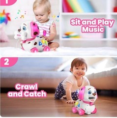 Bilingual Interactive Educational Musical Puppy Toy For Infants Baby Toddlers