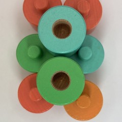 Lovevery Stacking Wood Pegboard with Pegs Toy Development