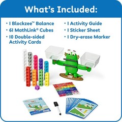 hand2mind Numberblocks Blockzee Balance Activity Set, ﻿61 MathLink Cubes, Bala