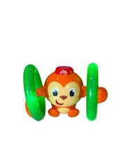 Bright Starts Roll & Glow Monkey Baby Toddler Toy w/ Lights & Melodies Green