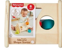 Fisher price Wooden Silicone Shape Sorter Developmental Activity Toy