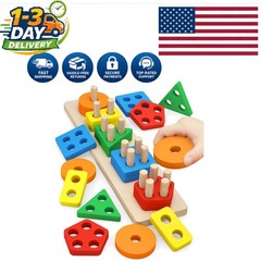 Non-Toxic Colorful Wooden Learning Toys for Toddlers – Safe Play & Education