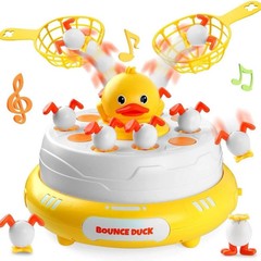 Interactive Duck Catch Game for Kids – Music Popping Duck, 2 Nets + 10 Balls – A