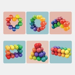 3D Rotating Sensory Fidget Toy Magic Beads Puzzle Stress Anxiety Relief Ball