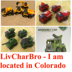 12 Pcs Construction Truck Set–Excavator Bulldozer Fire Truck Dump Truck