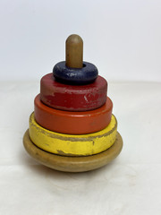 Wood Stacking Stone Blocks Montessori Play Kit Toy Multicolor