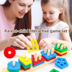 Geometric Shape Matching Block Toy Set | Early Education Cognitive Toy for Infa