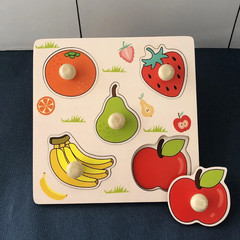 Wooden Shape Matching Building Blocks Kids Learning Toy US