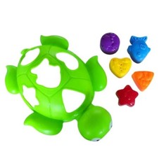 Turtle Baby Shape Sorter Toy with 6 Colorful Blocks, Sorting & Matching Puzzle