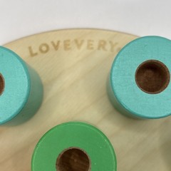 Lovevery Stacking Wood Pegboard with Pegs Toy Development