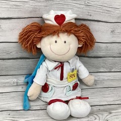 Russ Berrie Regina RN Activity Doll Learning Teaching Zip Button Tie Snap