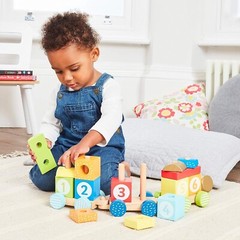 Early Learning Centre Wooden Stacking Train Hand Eye Coordination 15 Blocks