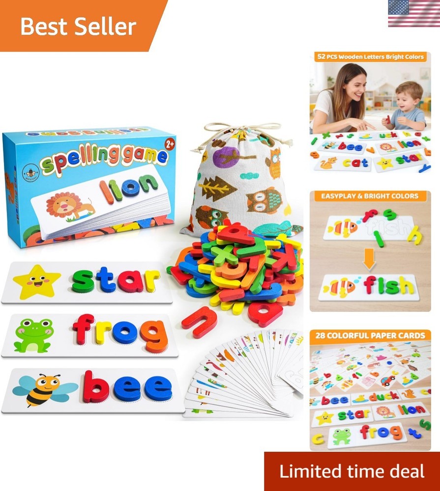 Alphabet ABC Learning Educational Toys for 3 4 5 Old Boys Girls, Wooden Puzz…