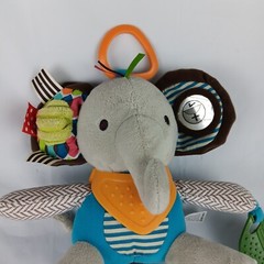 Skip Hop Elephant Plush Sensory Play Baby Lovey Security Teething Rattle Toy
