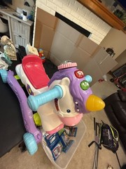 VTech Grow & Ride Unicorn for Infants & Toddlers, Rocker to Rider Toy with Spin