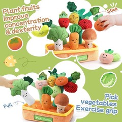 Baby Sorting Game Stuffed Toys,15PCS-Montessori Sensory Crinkle Toys For Toddler