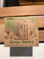 ToysR Us Natural Wood Shape Sorter NEW