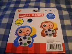Musical Blue Monkey Instrument 18 Mos+ Lights Animal Sounds Music Infant Toys