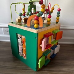 Battat Activity Cube Farm Theme Educational Wooden Toys Toddlers Kids