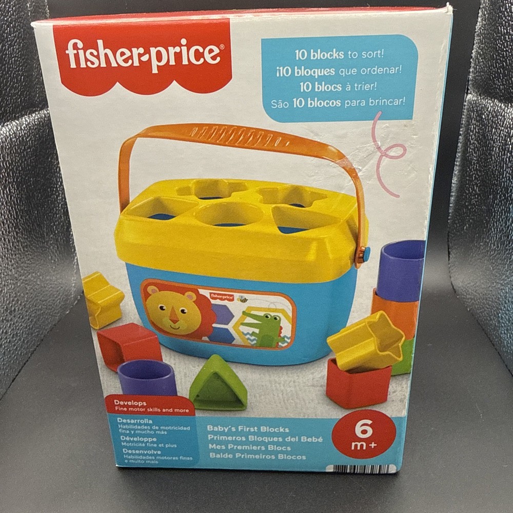 Fisher-Price Baby’s First Blocks Set of 10 Blocks To Sort New In Box