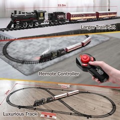 Train Set for Kids,Remote Control Locomotive Engine Under Christmas