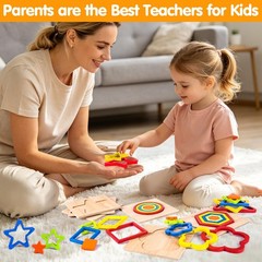 Puzzles Montessori Wooden Shape Sorting Puzzle Sensory Activities Preschool L…