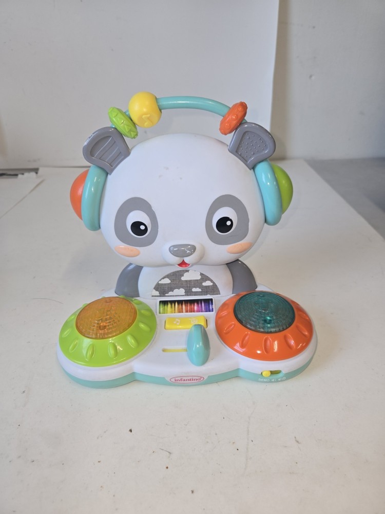 Infantino Spin & Slide DJ Panda – 16 Songs, Busy Beads for Fine Motor Skills Ek