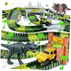 Dinosaur Tracks, 271 PCS Create A Dinosaur World Road Race Dinosaur Race Tracks